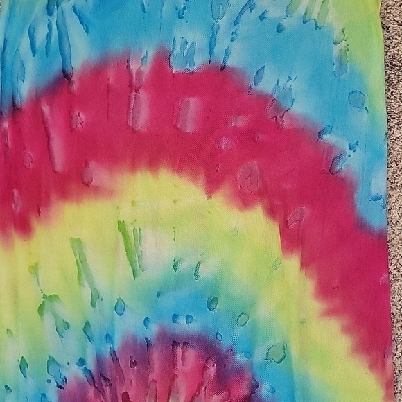 PASHMIRE Kidcore Tie Dye Fringe Wrap Sarong Shawl - Picture 5 of 5